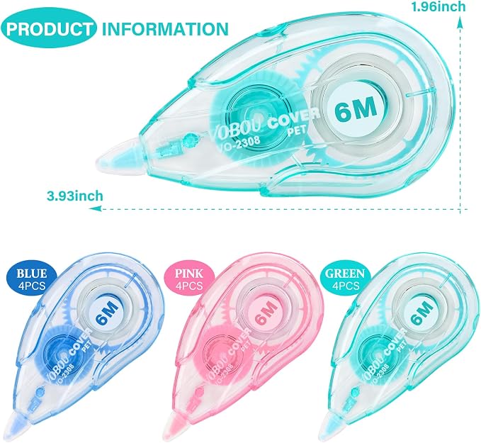Vobou White Correction Tape Dispenser, - Image 2