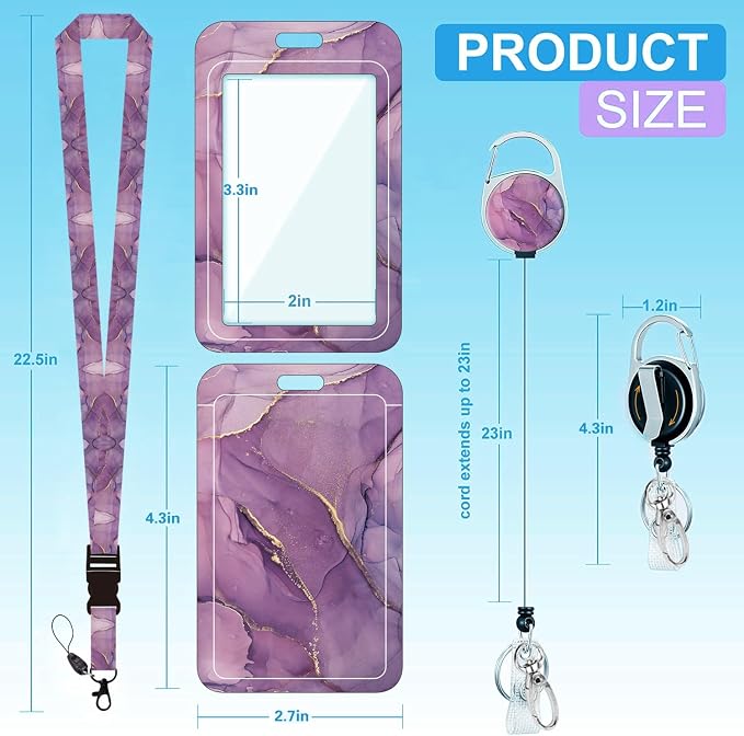 Badge Lanyard, Retractable Badge Holder - Image 2