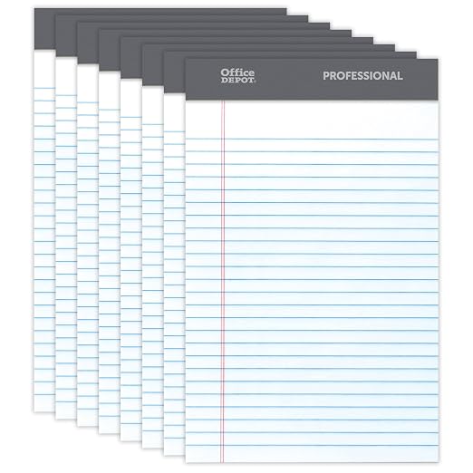 Office Depot® Brand Professional Perforated Pads, Narrow Ruled, 50 Sheets Per by Unknown