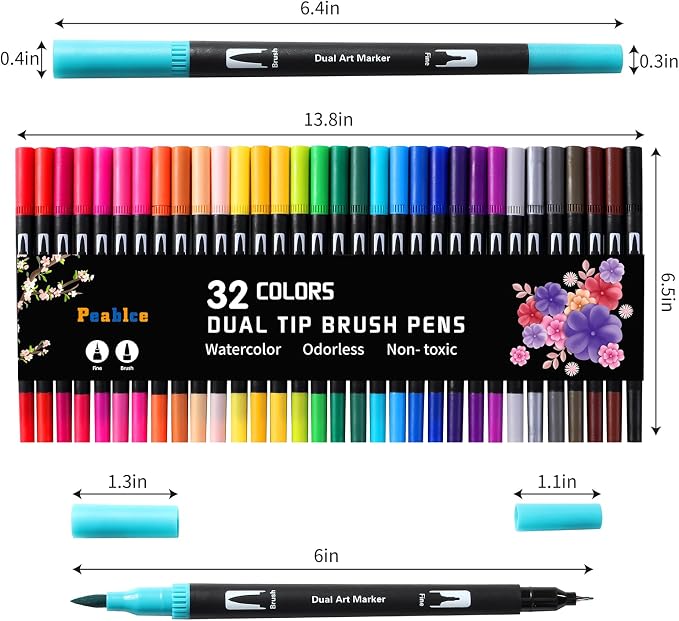 Peablce Art Markers Brush Pen Markers - Image 7