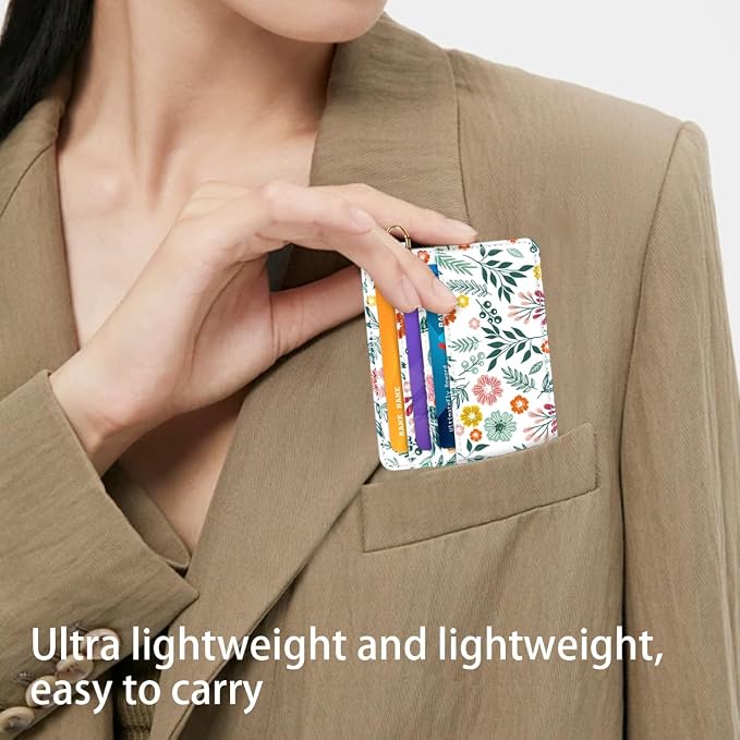 Slim Minimalist Front Pocket RFID Blocking Credit Card Holder Small Wallet Cute - Image 8