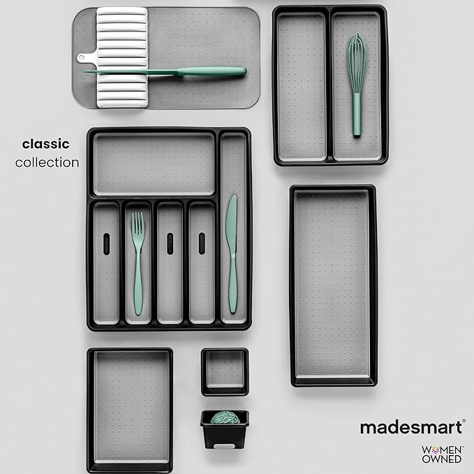 madesmart 4 Compartment Drawer Organizer, Office Tools, & Small Household Items - Image 5
