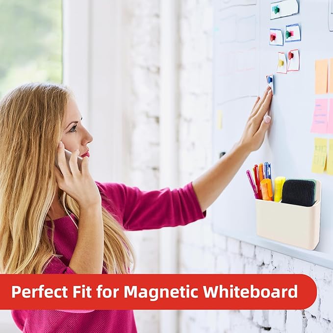 KITANIS Magnetic Pen Holder, 2 Pack Magnetic Dry Erase Marker Holder - Image 5