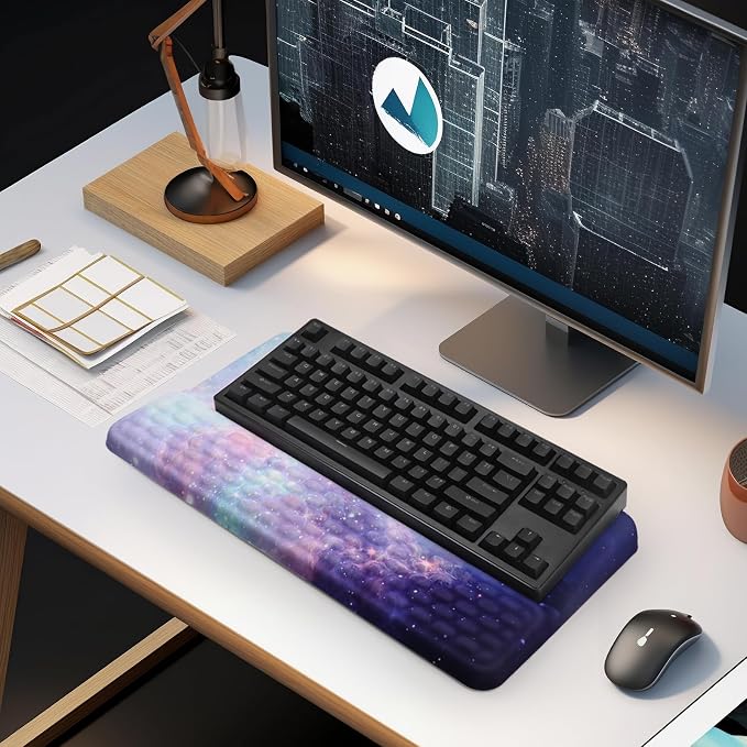 Ergonomic Keyboard Stand with Wrist Rest, Computer Wrist Support Pad, Tilted - Image 7