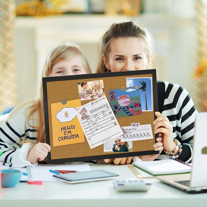 OWLKELA Cork Bulletin Board 17.7"X 13.3", Notice Pin, School Message or Vision - Image 5