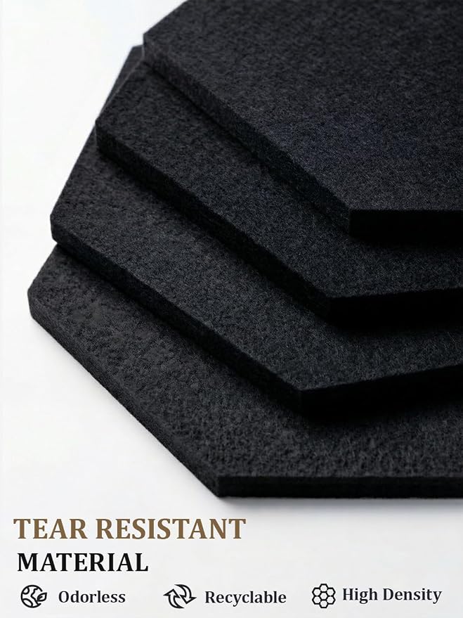 8 Pack Hexagon Felt Bulletin Board Tiles - Image 2