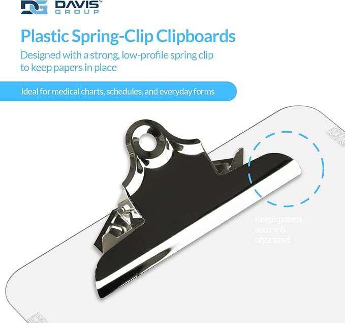 Pack of 6 Plastic Clipboards - Image 2