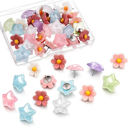Sibba Thumb Tacks 30 PCS Colorful Cute Push Pins by Sibba