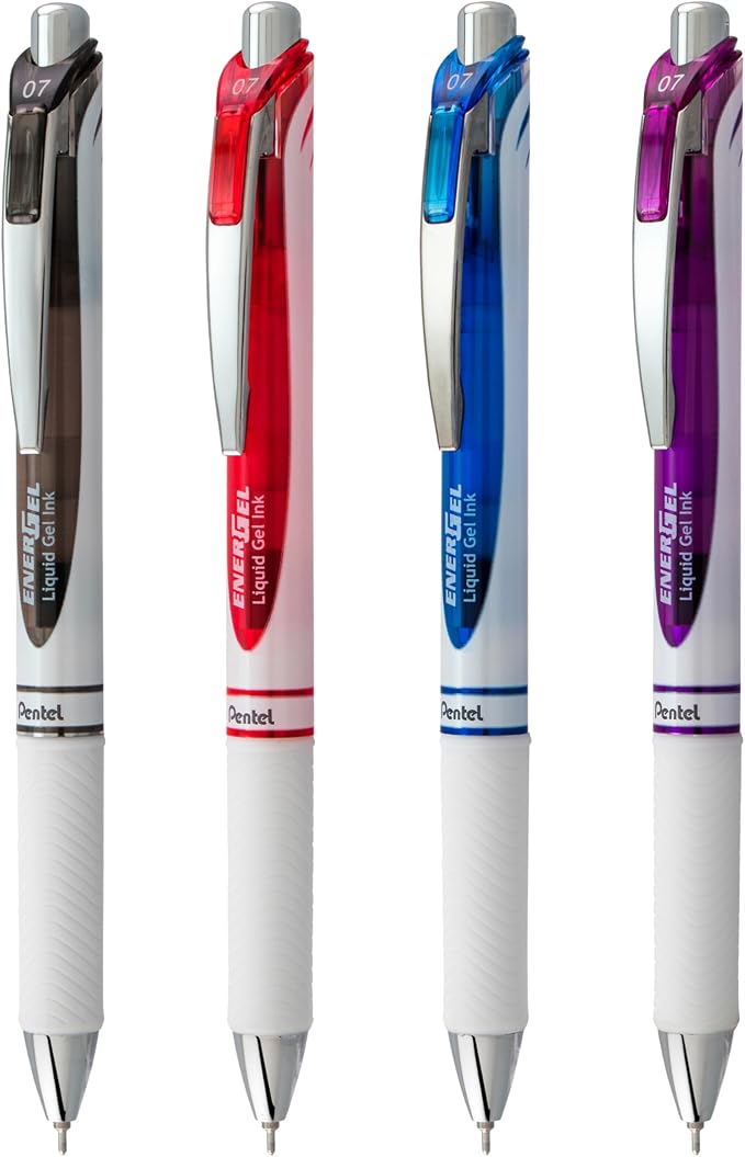 Pentel EnerGel Pearl Retractable Liquid Gel Pen, Needle Tip, Medium Line - Image 2