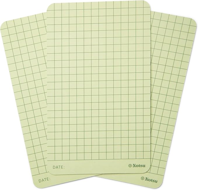 Notsu Graph Grid Colored Note Cards 3x5 inch, 40 ct | Graphing Vertical Color by Notsu