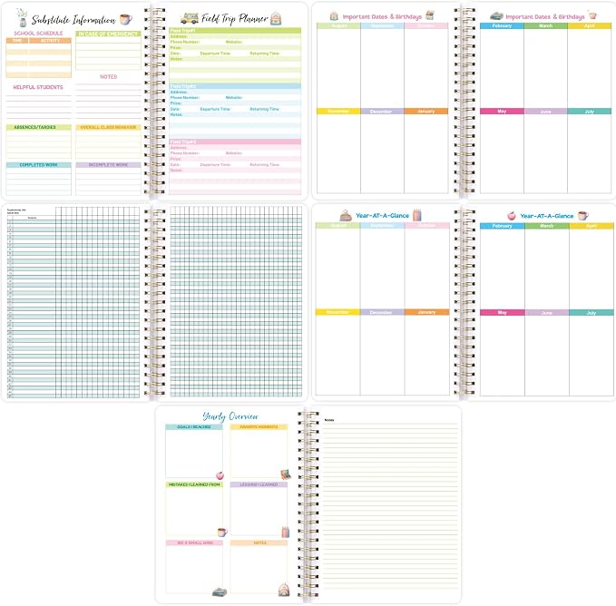 Ceiba Tree Undated Teacher Planner Lesson Planner and Record Book 8.5x11 inch - Image 6