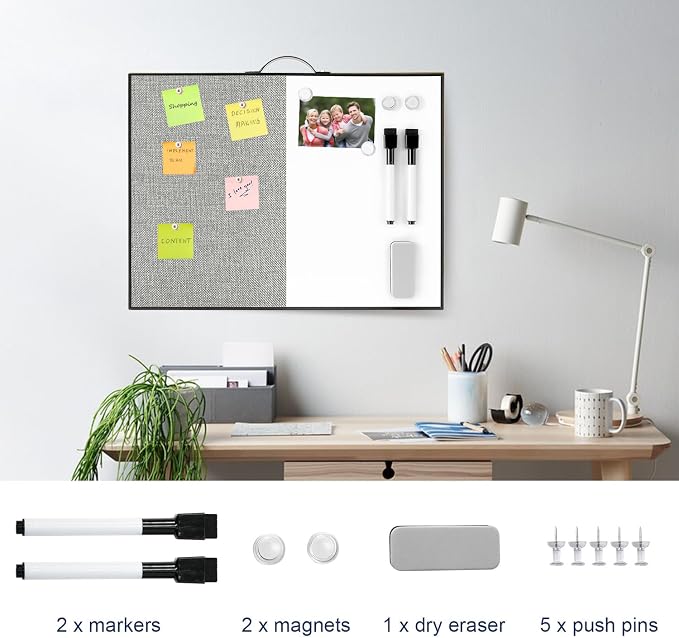 Small White Board Cork-Board Combo - Image 2