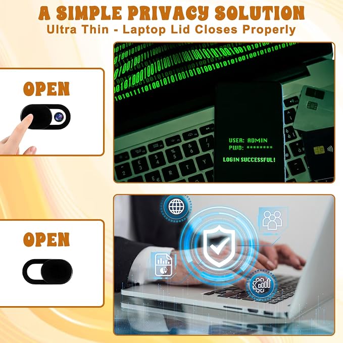 50 Pcs Webcam Cover Slide, 0.023 Inch Ultra-Thin Universal Camera Privacy Cover - Image 5