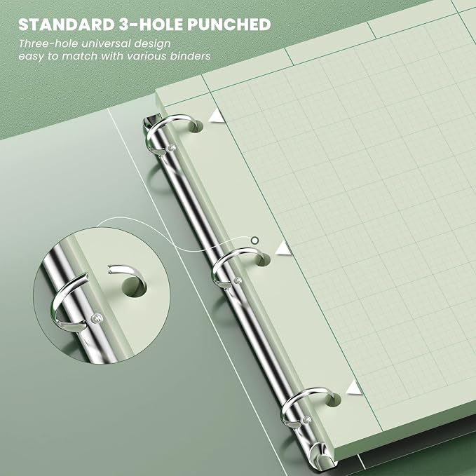 Engineering Paper 8.5 x 11, 100 Sheets Top Glue Binding Engineering Notebook - Image 4