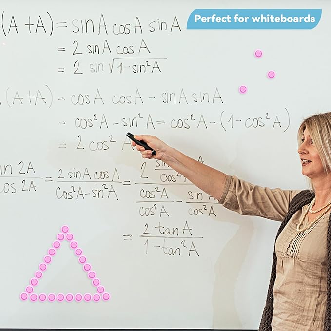 ZDZBLX Fridge Magnets, 28 Pack Magnet Strong Magnets Refrigerator Magnets Small Magnets for Whiteboard, Heavy Duty Magnets Mini Magnets Cute Round Magnets for Fridge, Locker, Classroom, Office (Pink)-DeskLoop Office