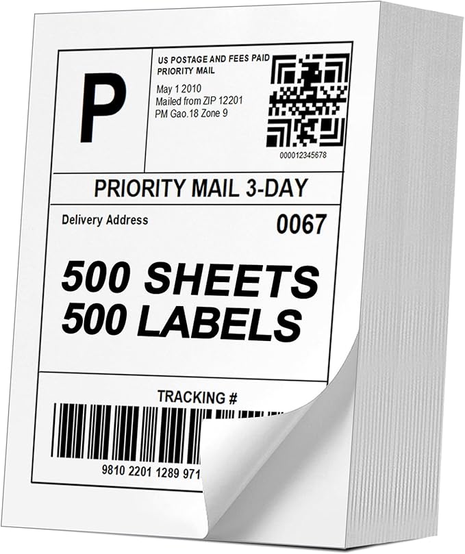 A4 Full Sheet Self Adhesive Shipping Labels by Labelebal