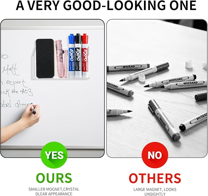 Lingshare Acrylic Magnetic Dry Erase Marker Holder - Image 5