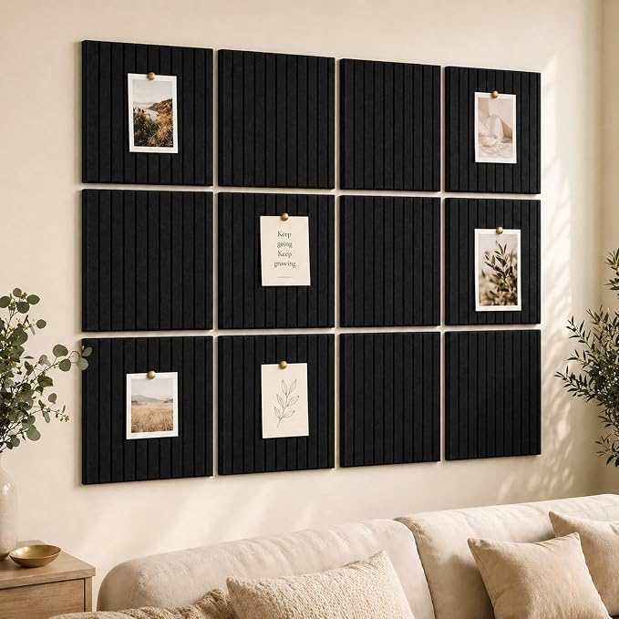 Stripe Felt Bulletin Board Tiles, Cork Board Alternative 24 x 36 in | 0.35 in - Image 7