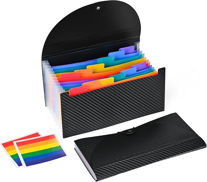 Cesil 2PCS Accordion File Organizer, 13 Pocket Expanding File Folder, by CesilOfficeSupplies