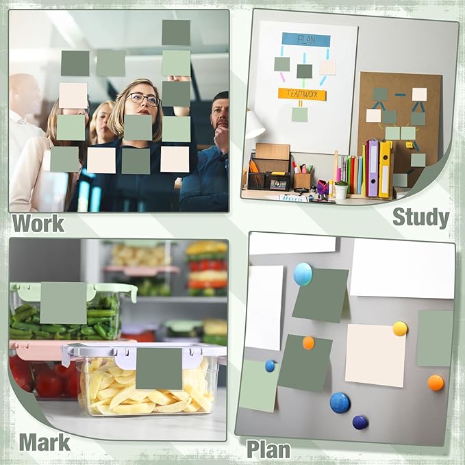 Fainne 24 Pack Sticky Notes Bulk Back to School Supplies Self Stick Note Pads Paper Memo for Office First Day of School Student Teacher Essentials (2 x 2 Inches,Green)-DeskLoop Office