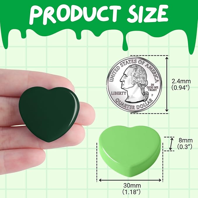 30PCS Heavy Duty Fridge Magnets - Small Cute Refrigerator Magnets for Whiteboard, Lockers & Kitchen, Cute Strong Magnets - Mini Decorative Magnet for Home, School, Office, Crafts,Locker (Green)-DeskLoop Office