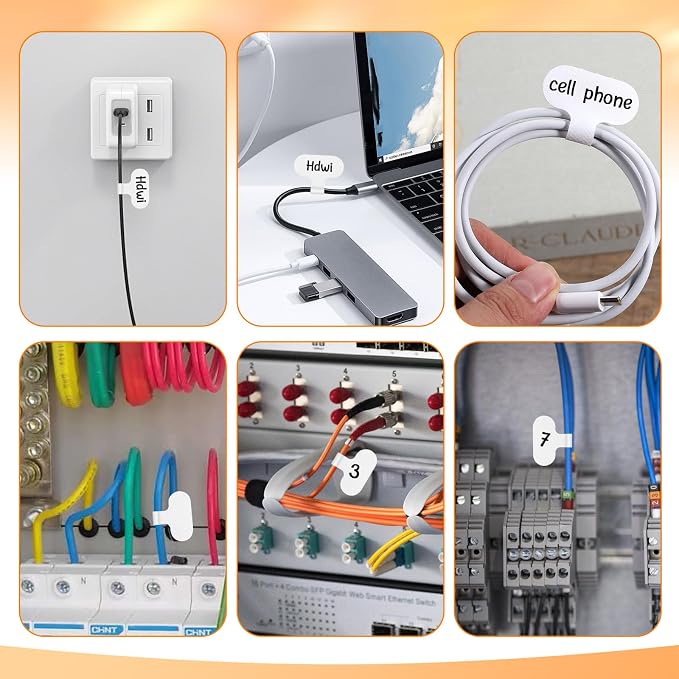 40PCS Cable Labels for Cords Cord Labels for Electronics Reusable Writable - Image 6