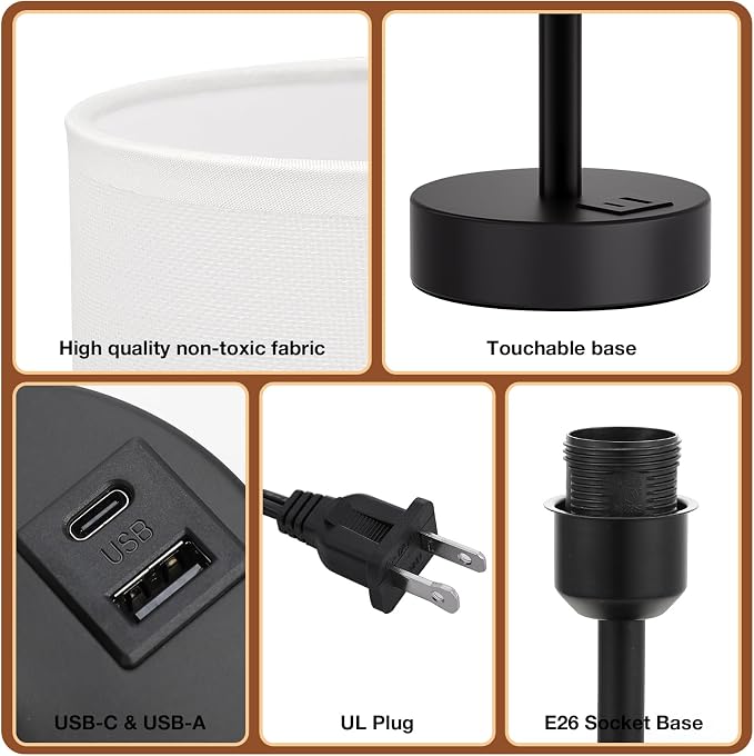 Dicoool White Touch Table Lamp - Image 6