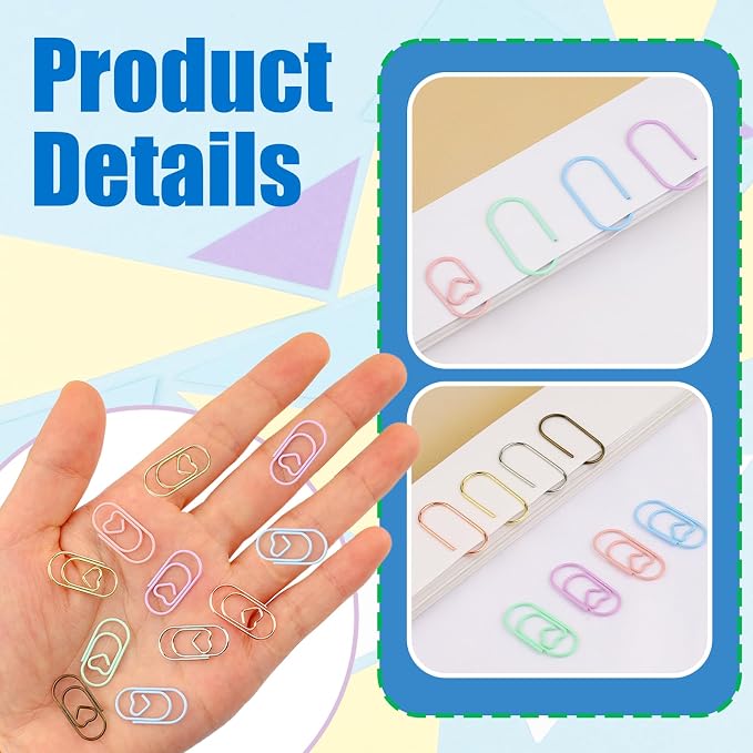 80 Pcs Heart Paper Clips - Image 3