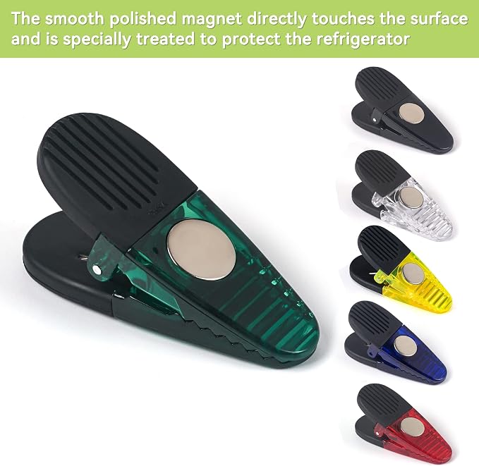 3-1/4" Length Plastic Refrigerator Magnet Clips Sets，Magnet Paper Clips - Image 2