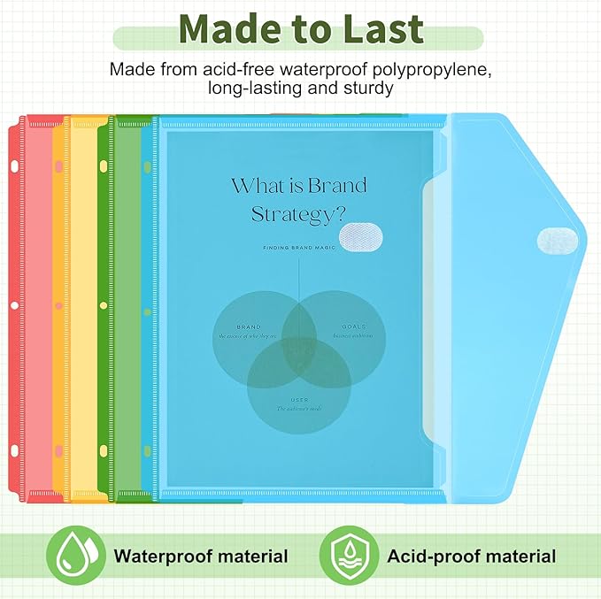 Sooez 12 Pack Binder Folders Organizer - Image 3