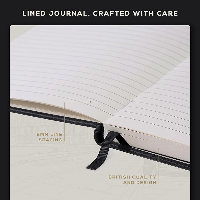 BEECHMORE BOOKS Large Lined Journal Notebook, 8.5" x 11.5" Hardcover Vegan - Image 6