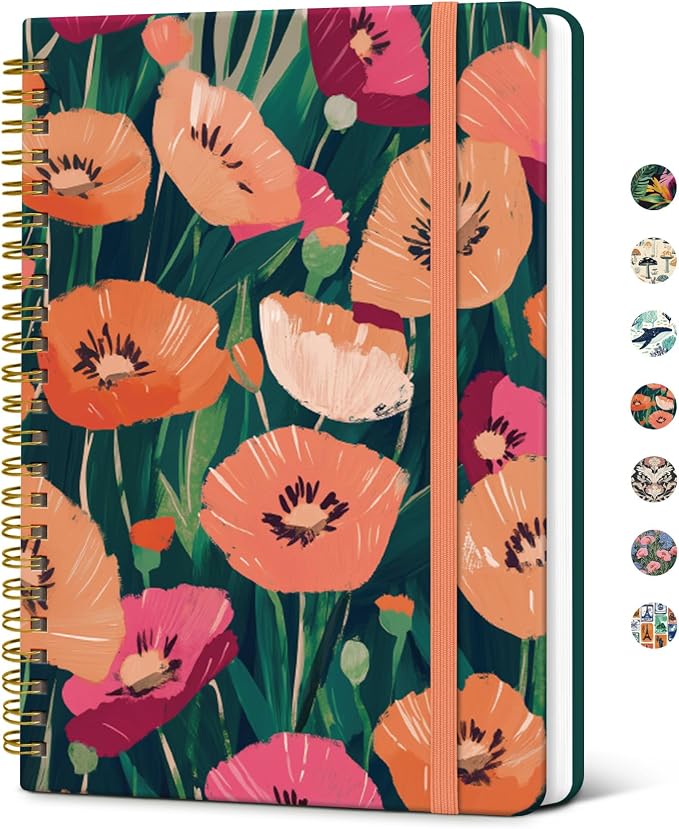 Taja Lined Spiral Journal Notebook by Taja