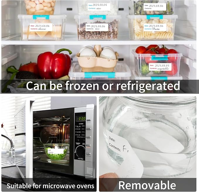 Removable Freezer Labels, 3 Clors 1 x 3 Inch Food Storage Stickers, - Image 4