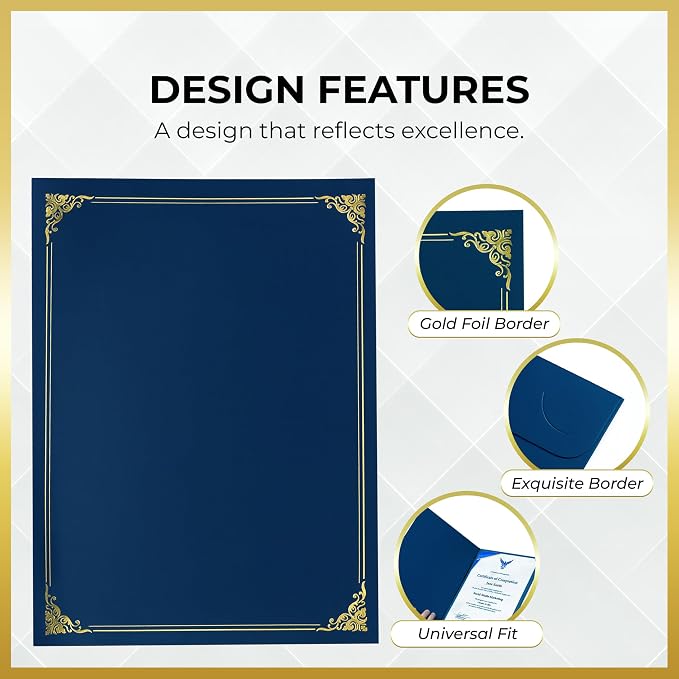120 Pcs Certificate Holders Bulk, Document Covers - Image 3