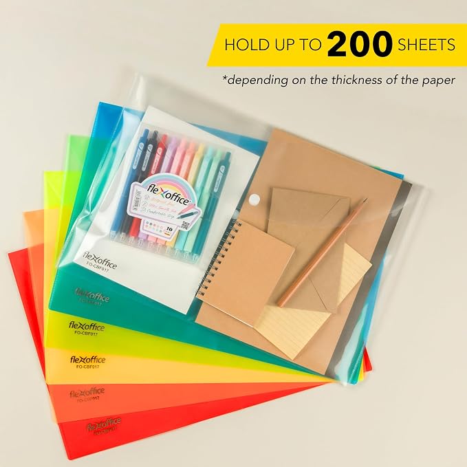 FLEXOFFICE 24 Pack Plastic Envelopes - Image 5