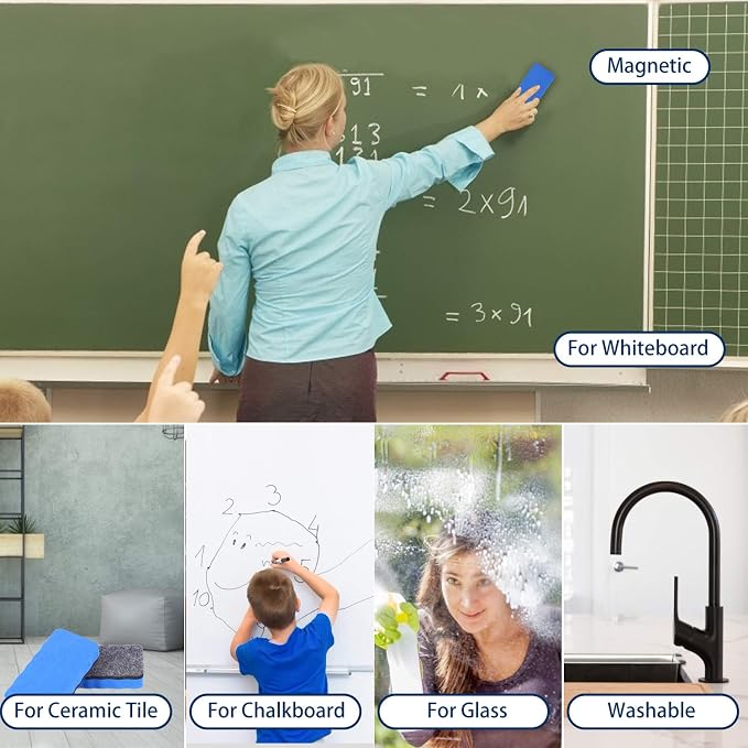Dry Erase Erasers, 24 Pack Magnetic Whiteboard Eraser Chalkboard Eraser Dry - Image 7