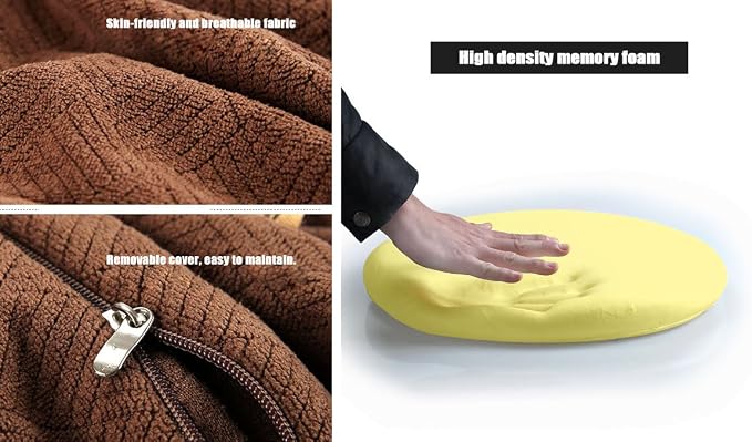 Sigmat Memory Foam Seat Cushion Anti-Slip Soft Round Stool Cushion Chair Pad 20 - Image 3