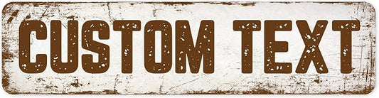 Custom Sign, Custom Street Sign, 11 Font Colors, 13 Font Styles, 4 Hole Options by MySignCenter