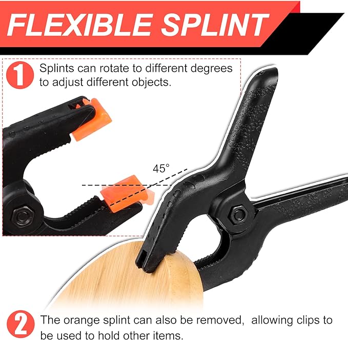 2 Pack Spring Clamps, 8.5inch Plastic Clips, Small Backdrop Clips, Clamps Heavy - Image 4