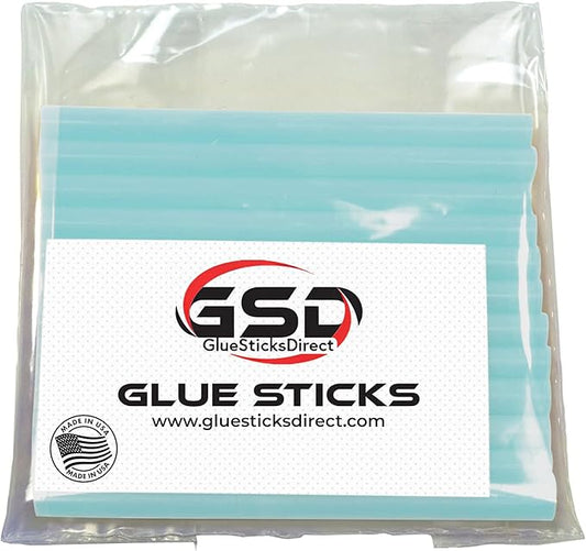 Mini Size Hot Melt Glue Sticks for Glue Gun - Bulk 4in Baby Blue Glue Sticks - Great for Art Craft Repairs & Compatible w/Most Glue Guns - 5/16" X 4" (24 Sticks) - Made in USA-DeskLoop Office