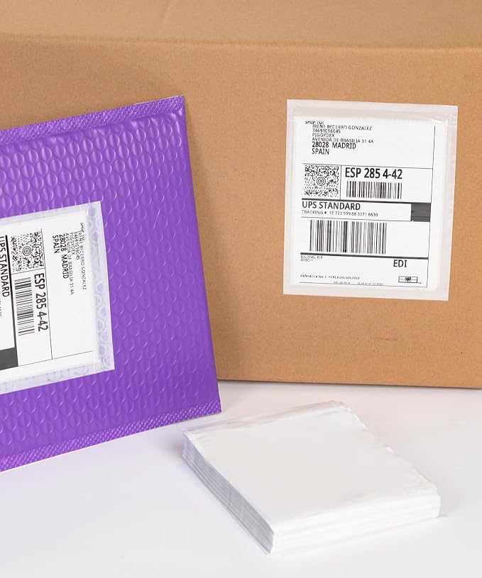 100 PCS 7.5"x 5.5" Clear Self-Adhesive Packing List Envelopes - Image 3