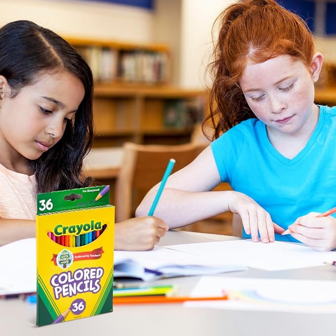 Crayola Colored Pencils, Kids Pencil Set, Pre-Sharpened Coloring Book Pencils - Image 6