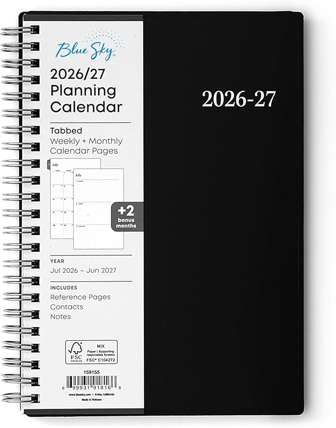 Blue Sky 2026-2027 Weekly and Monthly Academic Year Planner Calendar, July 2026 by BlueSky