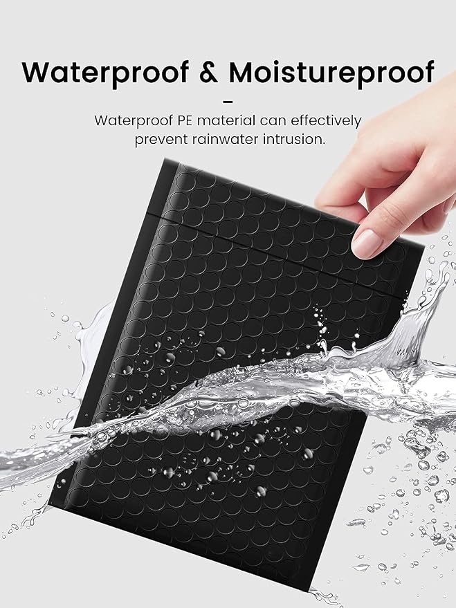 GSSUSA Black Bubble Mailers 6X10 Inches 500 Pack, Padded Poly Bubble Mailer - Image 5