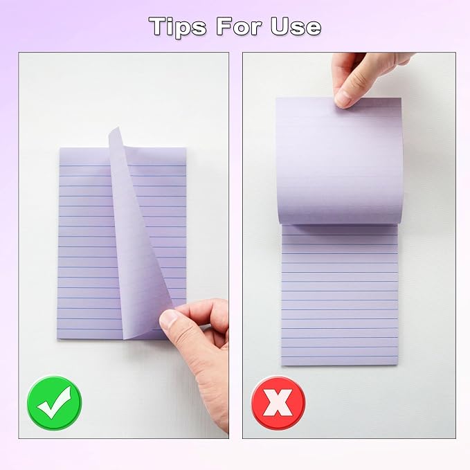 9 Pack Lined Sticky Notes 4X6 in Post Sticky Notes - Image 6