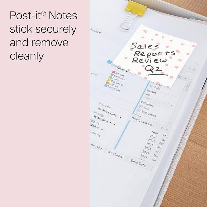 Post-it Polished Patterns, 3 x 3 in, 3 Sticky Notes Pads | Bubble Blush Design - Image 4