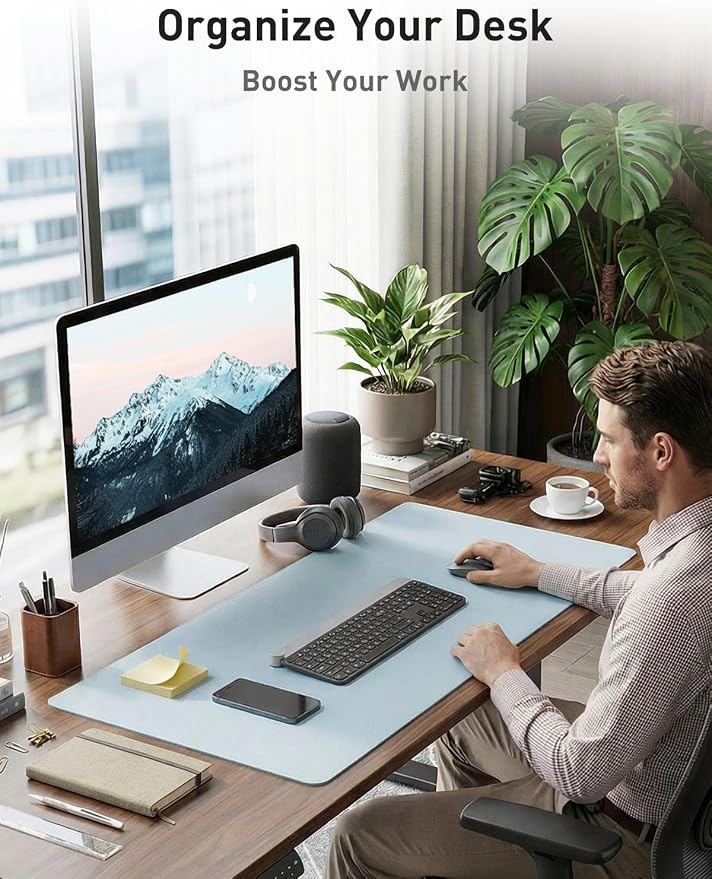 Aothia Faux Leather Desk Mat - Image 3