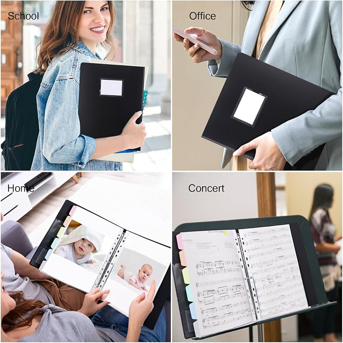 Uquelic 50-Pocket Binder with Plastic Sleeves, High-Capacity Document Organizer - Image 9