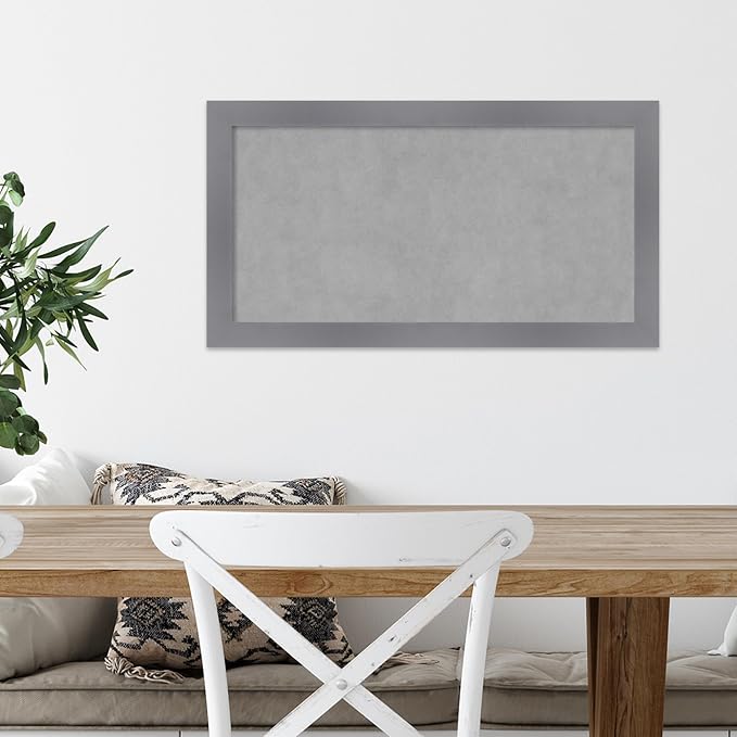 Amanti Art Grey Framed Magnetic Board 14x26 Small Vision Board - Image 5