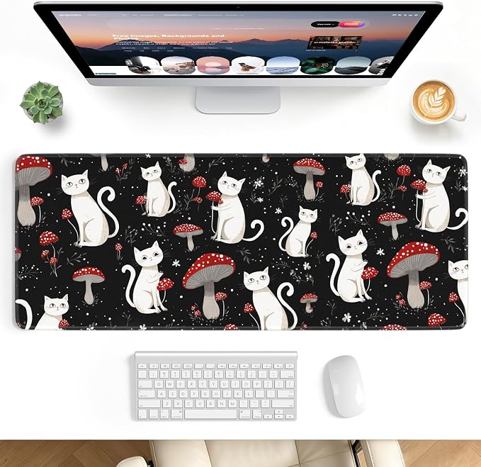Desk Mat, Big Desk Pad, 31.5x11.8 Inches Extended Big Gaming Mouse Pad by stanploe